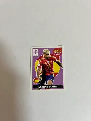 Figurinha Extra Sticker Lamine Yamal Roxa