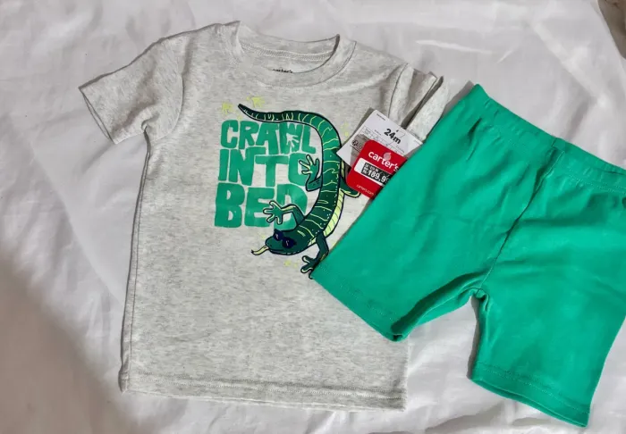 4 peças pijamas carter?s menino tamanho 24m