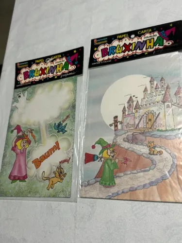 Bloco fechado 12 papéis de carta raro Bruxinha anos 80 ( ESCOLHER ESTAMPA )