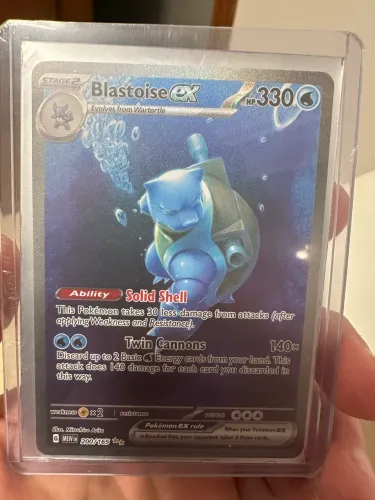 Blastoise ex - Special Illustration Rare (SIR) da coleção Pokémon 151 (em inglês)