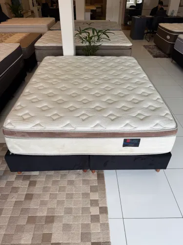 Cama box CASAL SEMINOVA TOP QUEEN - Entrega GRÁTIS!