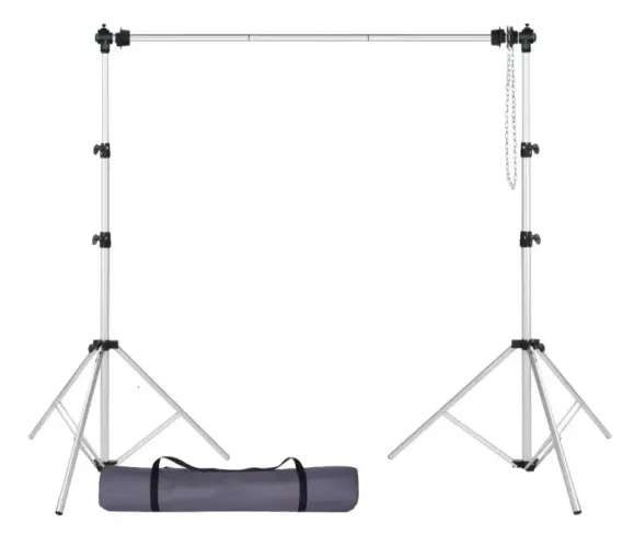 SUPORTE PARA FUNDO INFINITO + FUNDO BRANCO + 10 PINÇAS