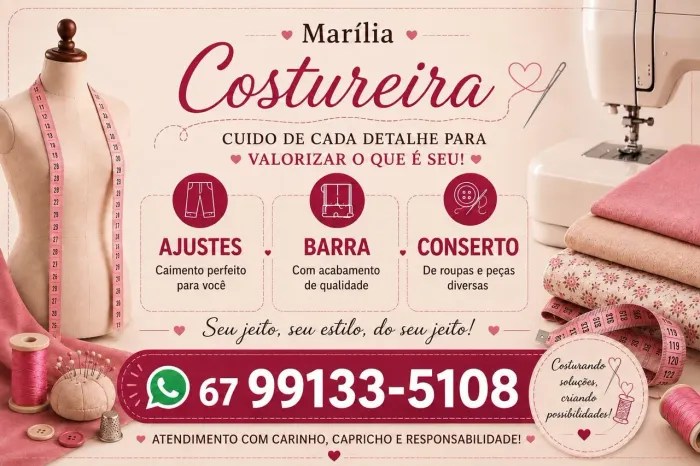 Consertos de roupas em geral, disponível para facção