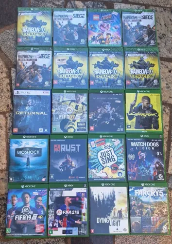 Lote 20 jogos ps5 e xbox one 9 lacrados