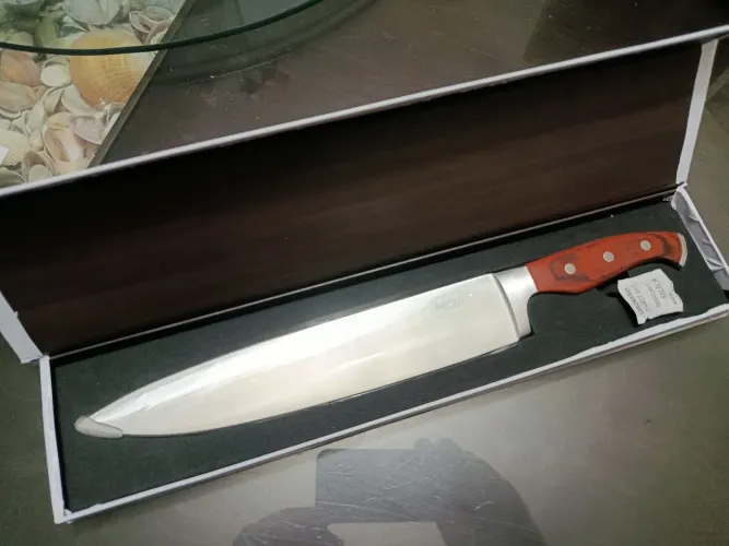 Faca para Cheff raiz : lindíssima de 9pol em aço inox 