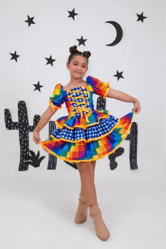 Vestido junino infantil 4/5 anos