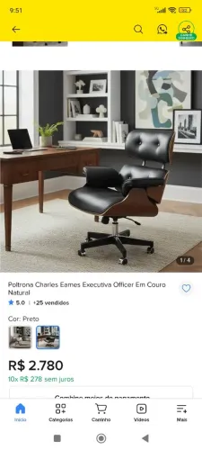 Poltrona Charles eames semi nova 