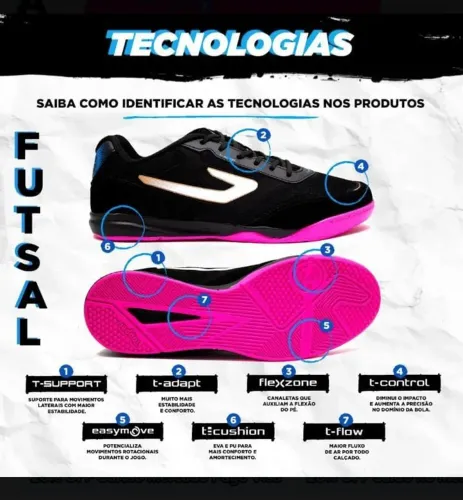 Tênis de futsal topper