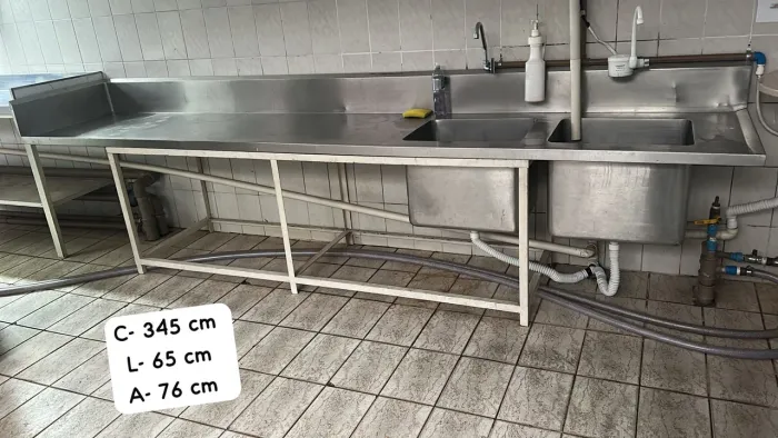 Pia bancada inox