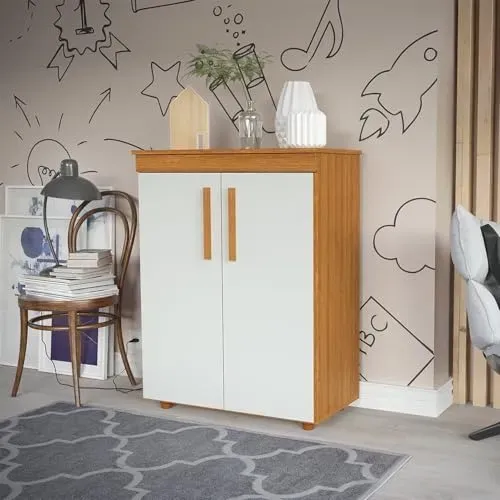 CÔMODA MULTI USO 2 PORTAS BATROL EM 2 CORES - TEMOS PRONTA ENTREGA