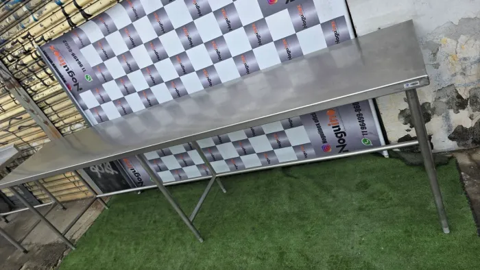 Mesa industrial inox 304 reforçada
