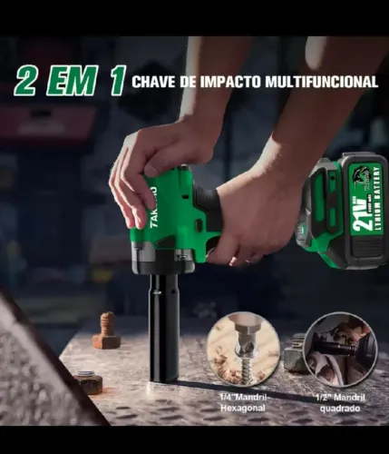 Parafusadeira Chave de impacto 2 em 1