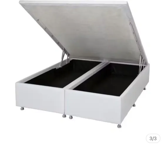 Colchão extra firme e Base Baú bipartido Casal Courino (138x188x39) - Ortobom