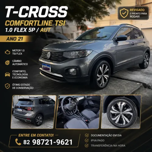 Volkswagen T-Cross Comfortline 1.0 TSI Flex 5P Aut. 2021