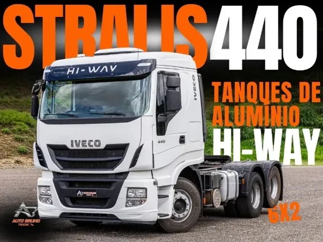 Iveco 440 Hi-Way 6x2 Teto Baixo Completo com Interclima Ar Condicionado e Geladeira