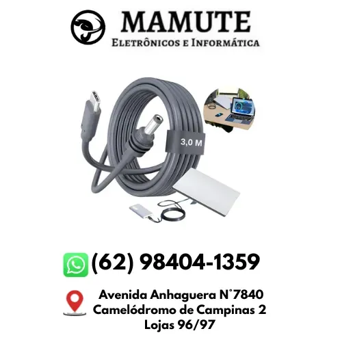 Cabo Usb-c Para Starlink Mini 3 Metros 100W Powerbank Portatil - P4