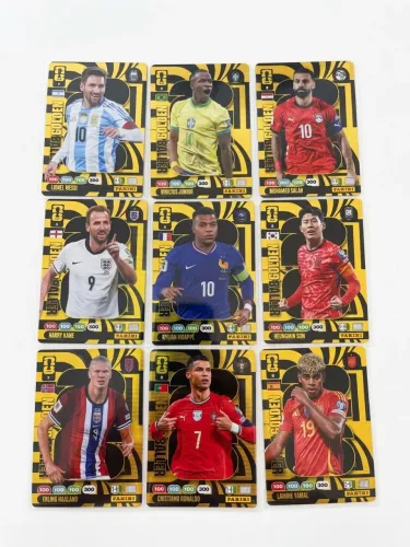 Cards Golden baller - Adrenalyn XL Copa do mundo 2026 Originais CR7 Messi Mbappe Vini Jr