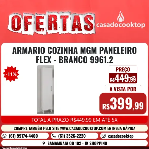 ARMARIO COZINHA MGM PANELEIRO FLEX - BRANCO 9961.2