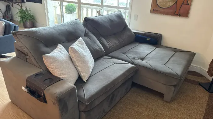Sofa Retratil 270 x 120 fechado e 180 aberto