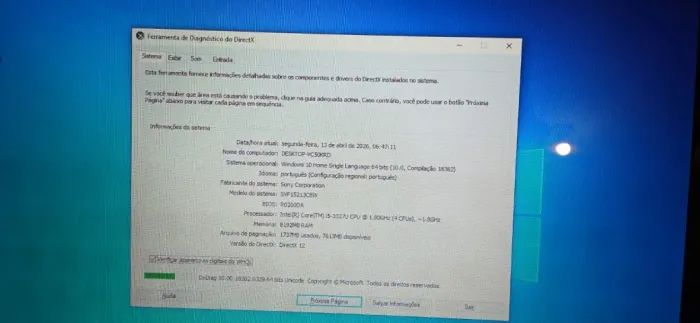 Notebook Sony Vaio Modelo Svf152c92x / Svf15213cbw