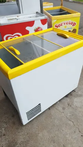 Freezer horizontal tampa de vidro canoas