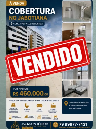 Cobertura no Jabotiana reformada e pronta para morar!