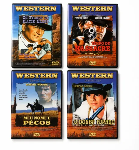 Coleção DVDs Western - O Dólar Furado, Tempo de Massacre, Meu nome é Pecos e +1