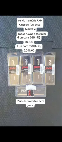 Memória RAM 8 GB e 32GB