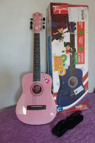 Violão infantil Tagima Kids profissional rosa