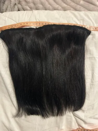 Cabelo humano brasileiro tecido 32cm 73g - 2 telas