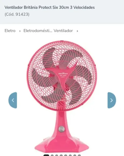 Ventilador de mesa Britânia protect 30 cm turbo 220v