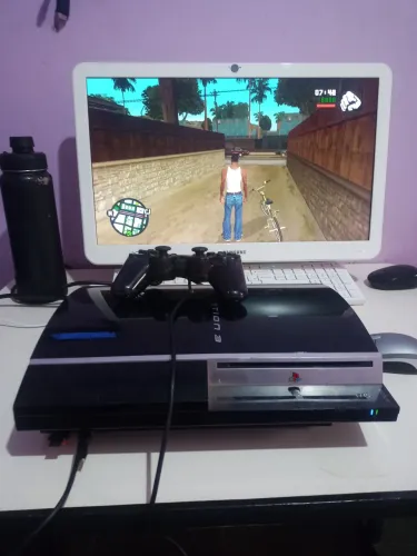 Ps3 com jogos pra hj barato testo