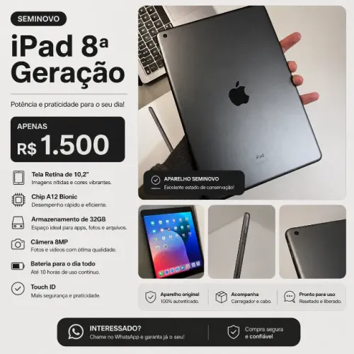 iPad 8ª Geração - 32Gb