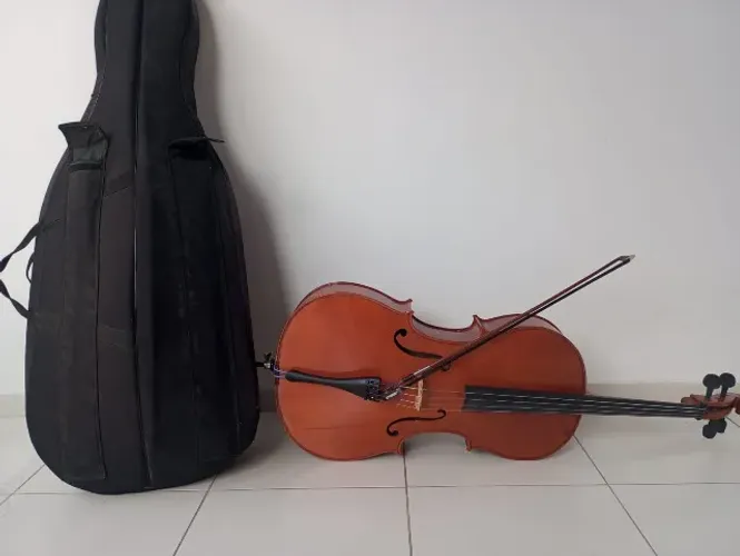 Violoncelo Parrot - 4/4 com bag acolchoada e pad antiderrapante