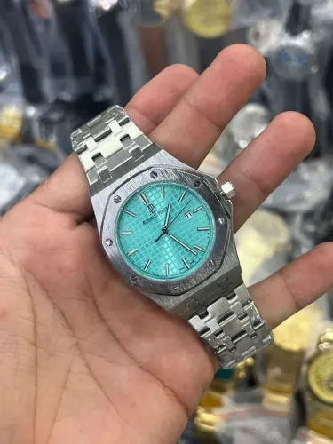 Relógio Estilo Royal Oak - Aço Inoxidável, Calendário Funcional e Design Sofisticado