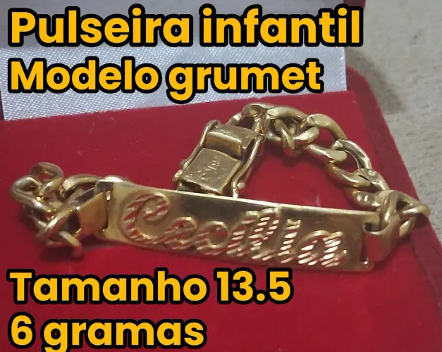 Pulseira infantil 18k