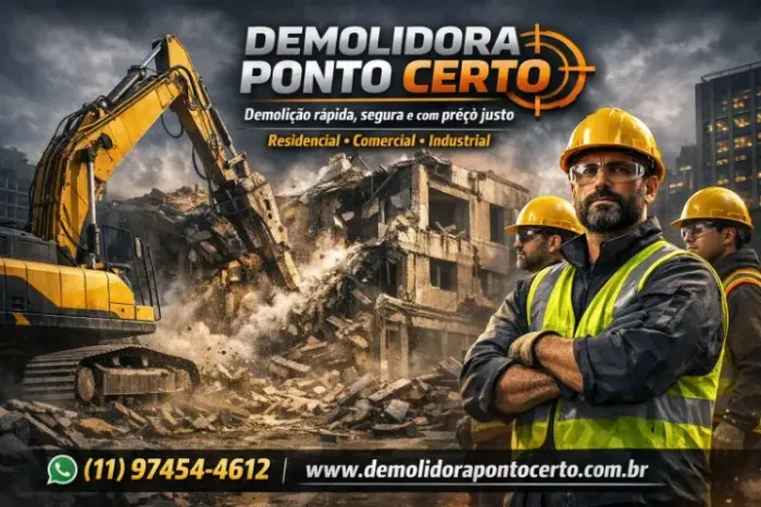 Demolidora Ponto Certo - Demolição com Segurança e Confiança