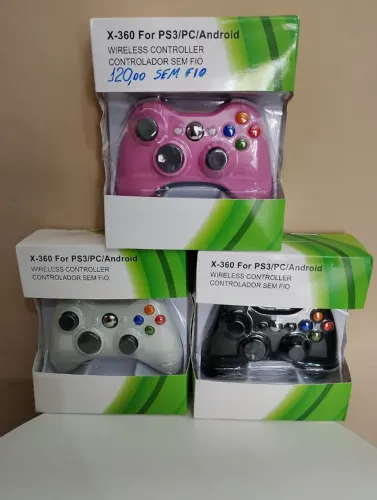 Controle Xbox 360 sem fio 4 cores