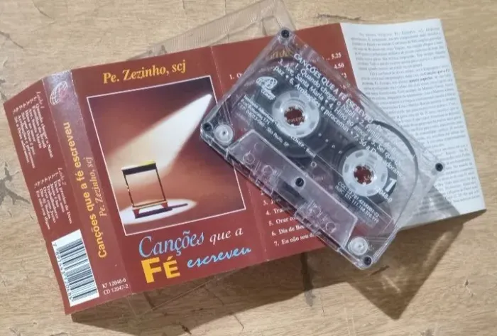 Fita K7 Padre Zezinho Canções que a fé escreveu 1996 Original Ótima