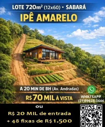 Lotes Ipê Amarelo - 720m2 - Sabará - MG