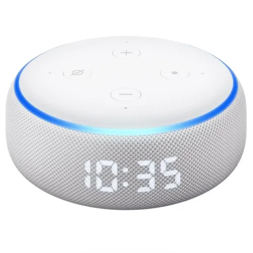 Echo Dot 3ª com Relógio