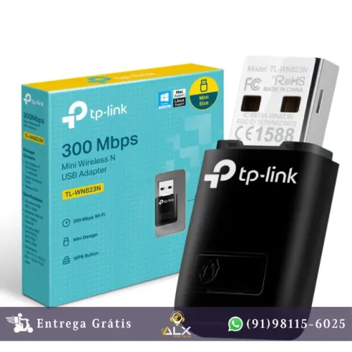 Mini Adaptador Wi-fi 300mbps Usb Wireless Tp-link Tl-wn823n *ENTREGA GRÁTIS*