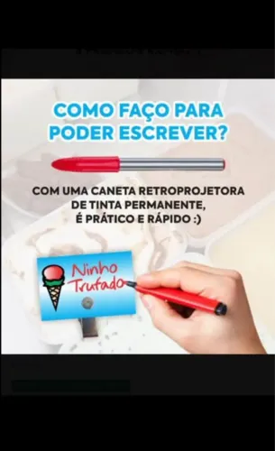 Plaquinha sorvete 20 unidades