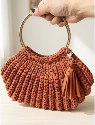 Bolsa de crochê elegante