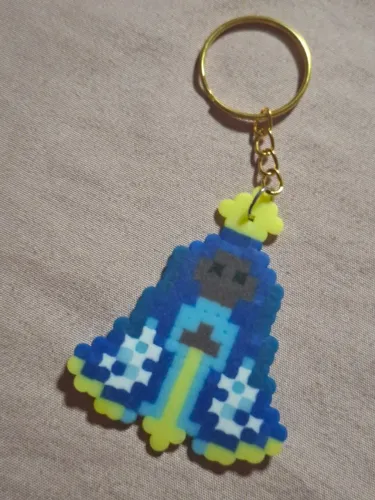 Chaveiro "Nossa Senhora" Hama Beads Pixel Art Feito à mão