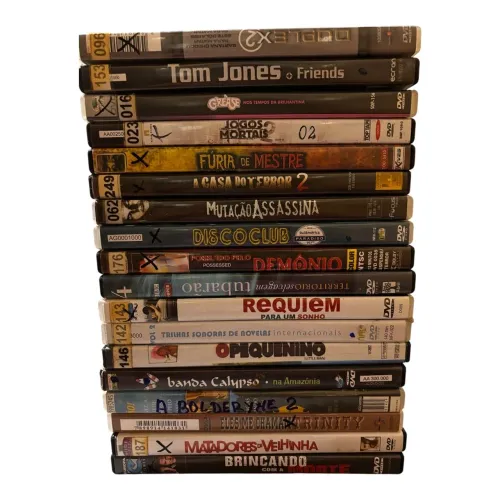 ? Lote com 184 DVDs de Filmes Originais - Venda Somente do Lote - R$ 600,00