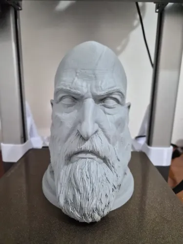 Busto Kratos God of War - Impressão 3D Grande e Detalhado (Colecionável)