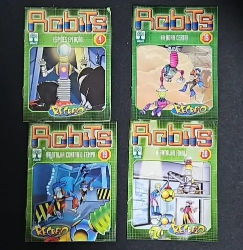 Lote com 04 gibis Coleção Robits - Revista Recreio