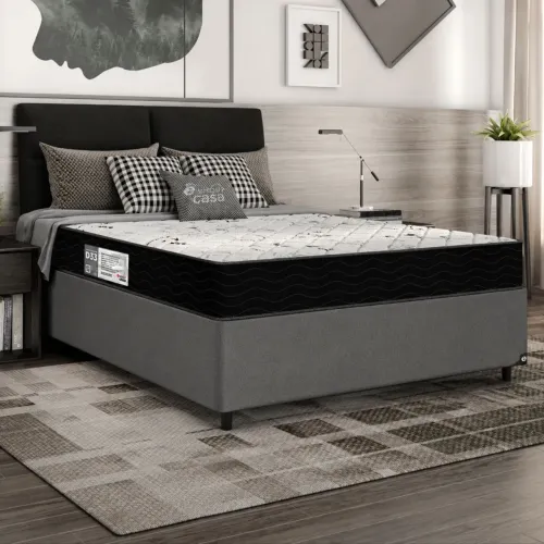 Conjunto colchão{ casal completo cabeceira de brind