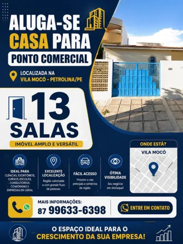Casa com 13 sala disponível Vila Mocó Petrolina